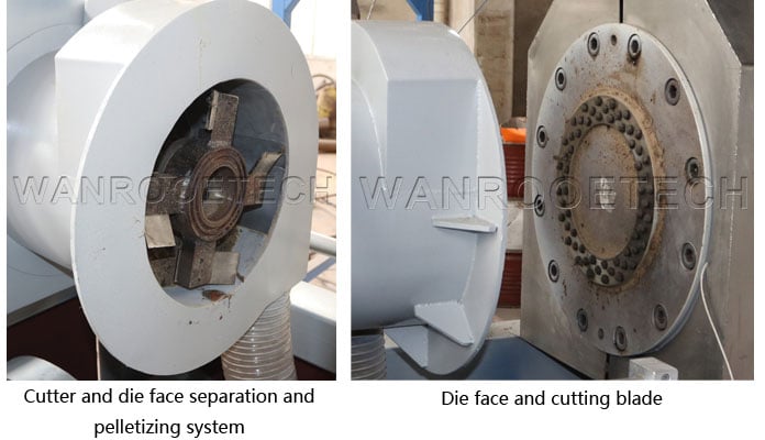 Die face and cutting blade