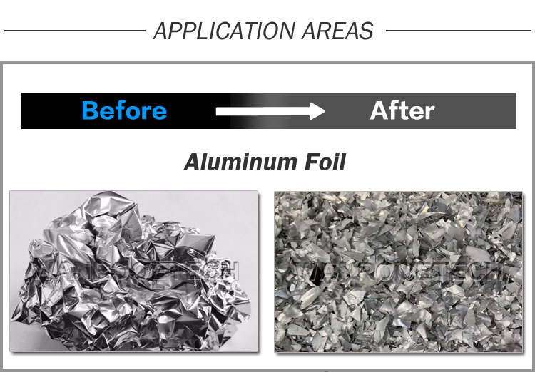 Aluminum Foil Shredder Application