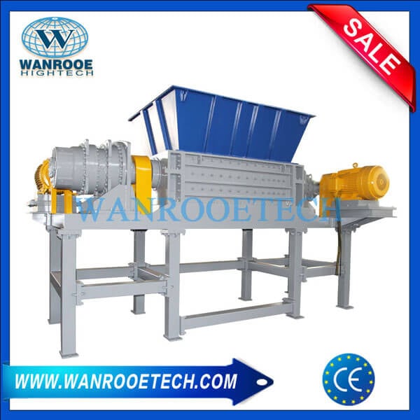 Industrial Wood Recycling Machine Double Shafts Wood Tray Shredder Machine