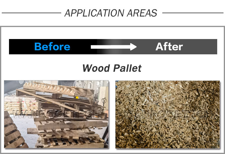 Industrial Used Wood Pallet Chipper Shredder Machine Application