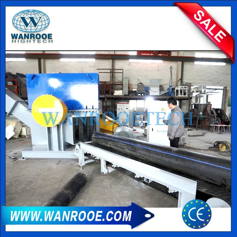 Large HDPE PP PE PVC Plastic Pipe Horizontal Crusher Granulator Machine