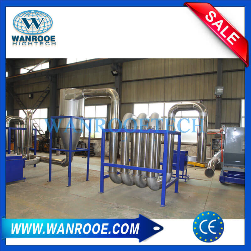 Thermal Dryer Pipeline Dryer For Recycling PET Bottle Flakes
